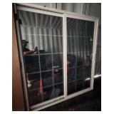 Sliding Glass Door with White Frame
