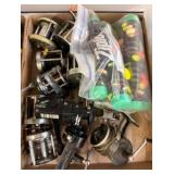 Fishing Reels and Tackle in Box