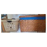 Plastic and Woven Laundry Baskets Lot