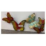 Painted Metal Butterfly Wall Art