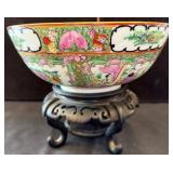 Decorative Porcelain Bowl with Stand