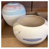 Two Painted Ceramic Vessels with Distinct Designs