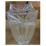 Square Cut Glass Vase with Star Designs
