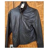 Luis Alvear Black Leather Jacket, Size M
