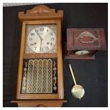 Two Clocks with 1 Pendulum, Shows Damage
