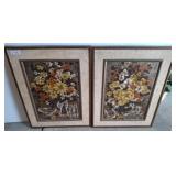 Framed Floral Still Life Tapestries