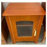 Wooden Cabinet with Glass Pane Door