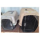 Two Plastic Ventilated Pet Carriers c4