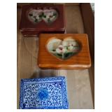 Wood and Ceramic Trinket Box Assortment