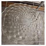 Pressed Glass Round Serving Platter