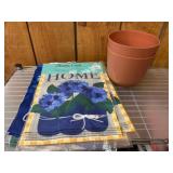 Decorative Garden Flags and Planters