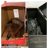 Metal Hooks and Wooden Display Easel Parts