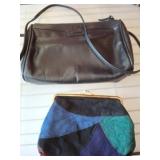 Two Leather and Suede Handbags