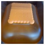 Orange Plastic Biscuit-Shaped Storage Box