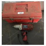Electric Impact Wrench With Toolbox And Contents