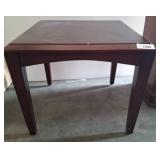 Square Wooden Table with Tapered Legs