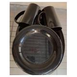 Black Hard Plastic Dishware Set, G.E.T. WP-6