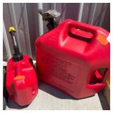 Red Plastic Gasoline Fuel Containers