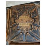 Late 19th-Century Holy Bible With Decorative Cover