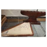Wooden Harmonica Rack and Autoharp by Harbert