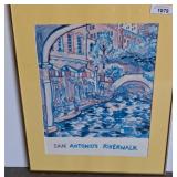 Framed San Antonio Riverwalk Print, 20x24 w6