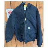 Carhartt Black Hooded Jacket, Loose Fit, Size L