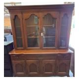 Wooden China Cabinet with Glass Doors