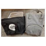 Two Insulated Cooler Bags, Black and Gray