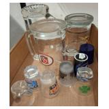 Glass Beer Mugs and Shot Glasses