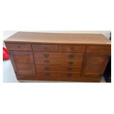 Ethan Allen Wood Sideboard With Drawers & Cabinets