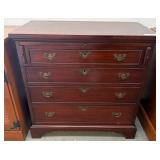 Mahogany Chest of Drawers with Brass Hardware