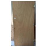 Wooden Interior Door With Hinges and Cutout
