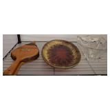 Ceramic Bowl, Decorative Glass Dish, Wood Bellows