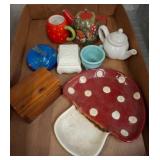 Ceramic Teapots, Plates, and Containers