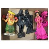 Decorative Figurines in Various Styles and Materia