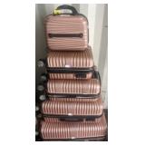 Rose Gold Hardshell Luggage with Handles Large to