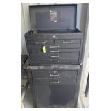 Black Metal Rolling Tool Chest with Tools c3