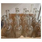 Clear Glass Bottles in Cardboard Box