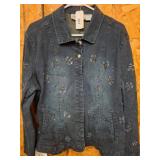 Flashback Denim Jacket With Floral Embroidery