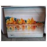 Framed Landscape Painting Signed ï¿½Andreï¿½