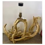 Sculptural Driftwood Lamp Base in Neutral Finish 2