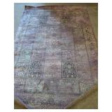 Purple and Beige Rectangular Area Rug