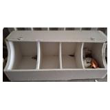 White Wooden Multi-Compartment Storage Unit