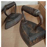 Cast Iron Sad Irons with Star Motif