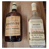 Two Vintage Whisky Bottles, Hudson