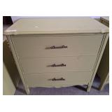 Green Dixie Three-Drawer Wooden Dresser