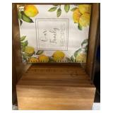 Wood Recipe Box and Recipe Book Set