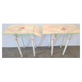 Hand-Painted Drop-Leaf Tables