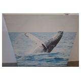 Whale Breach Canvas Artwork