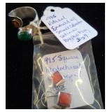 Sterling Silver Ring and Earrings Set